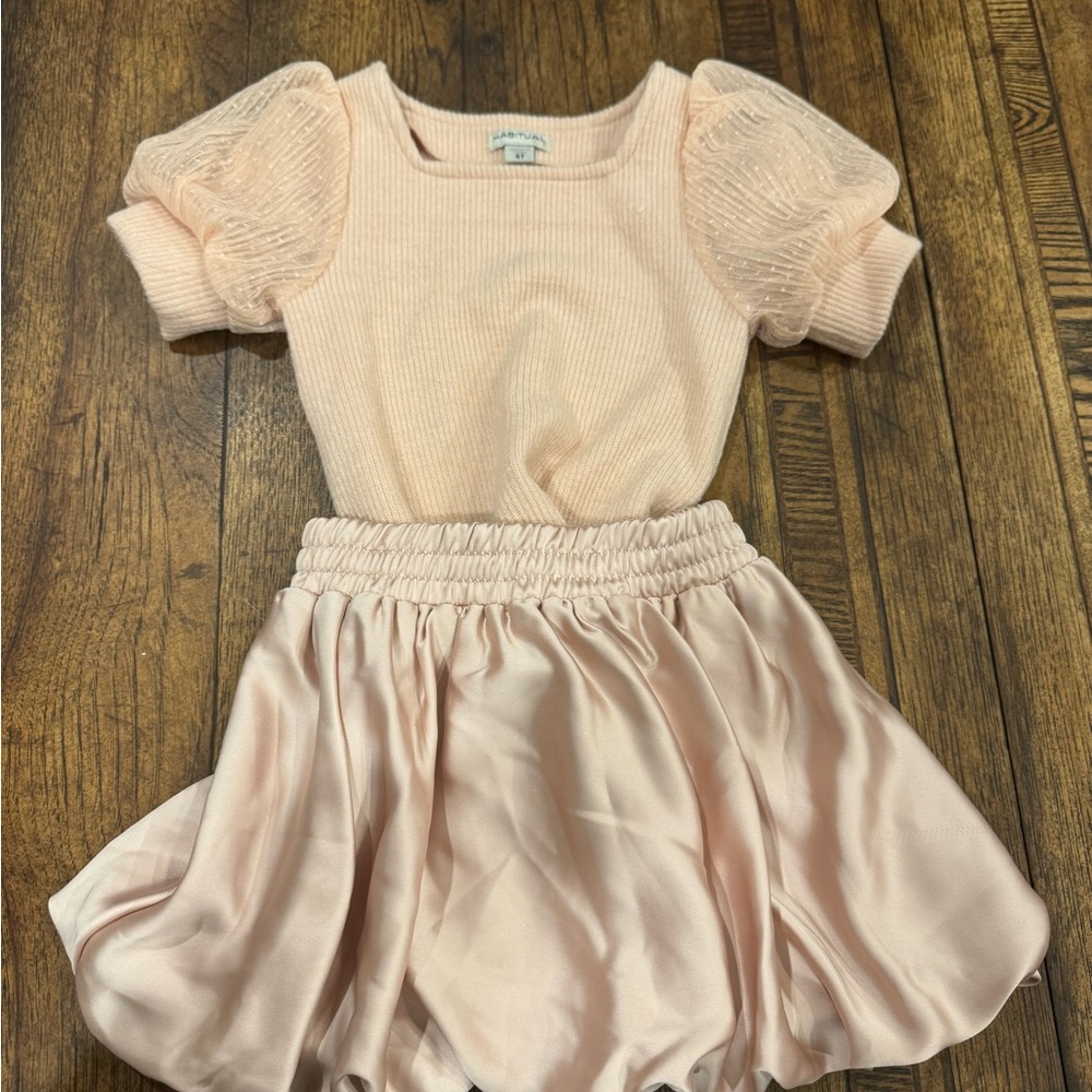 Habitual Blush Puff Sleeve Dress